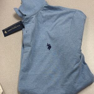 U.S. Polo Assn. Light Blue Polo Shirt with Navy Logo